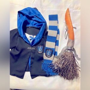 Build a Bear Officially Licensed RavenClaw House Harry Potter Robe,Scarf,broom